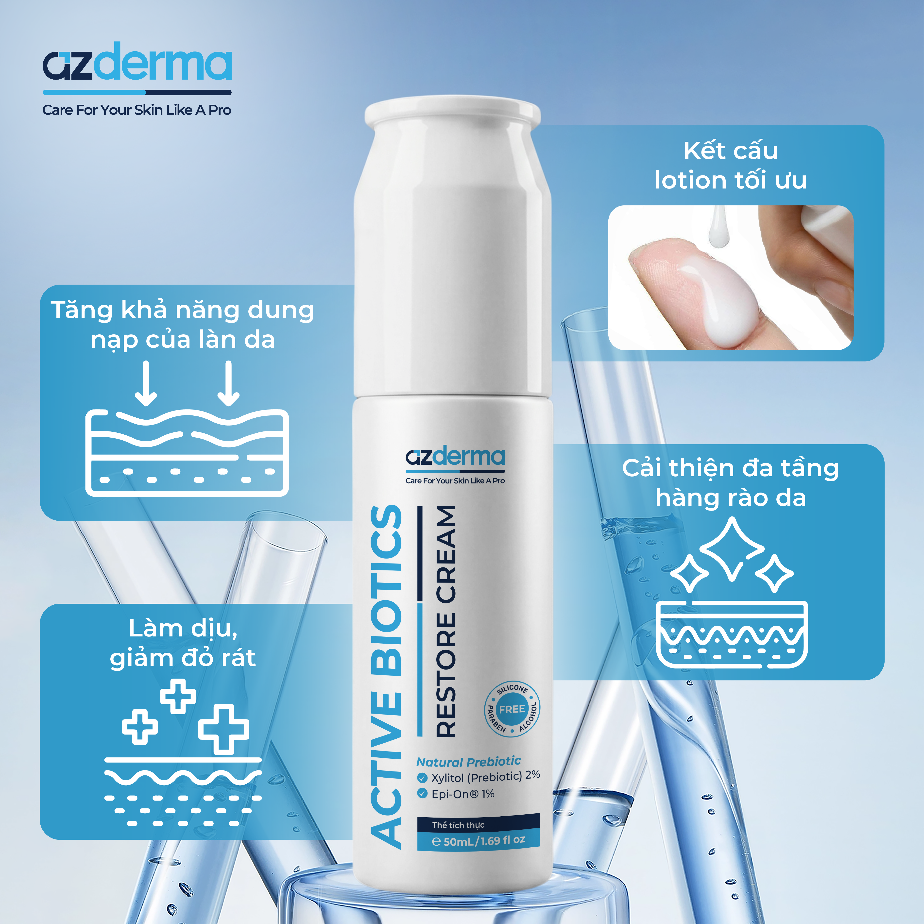 Kem dưỡng giúp làm dịu da, hỗ trợ cải thiện hàng rào bảo vệ da - Active Biotics Restore Cream