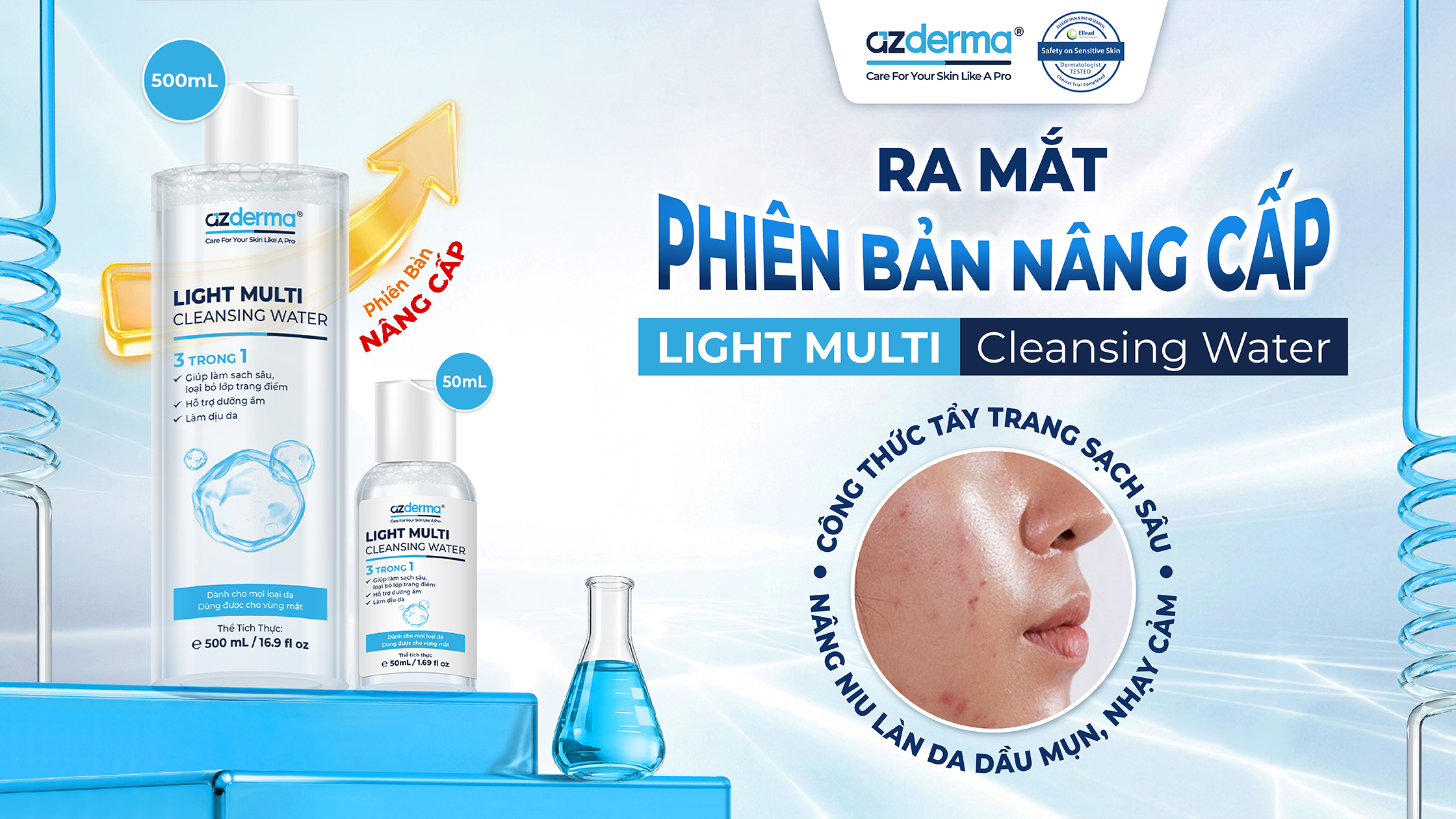 Ra mắt phiên bản nâng cấp Light Multi Cleansing Water